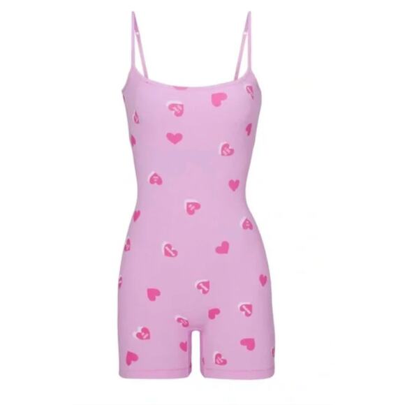SKIMS Women's Pink Playsuit-romper - Xs - Picture 2 of 2